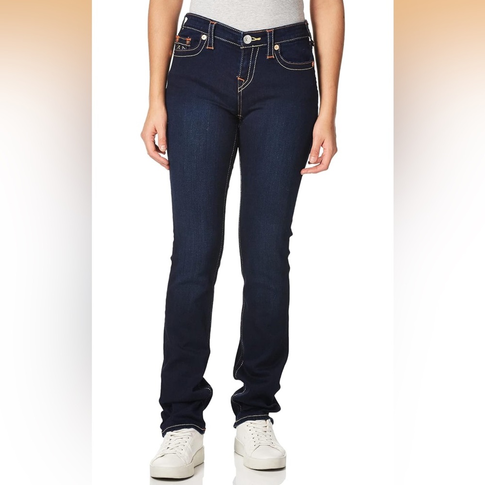 True Religion Billie Mid-Rise Straight Leg Jeans